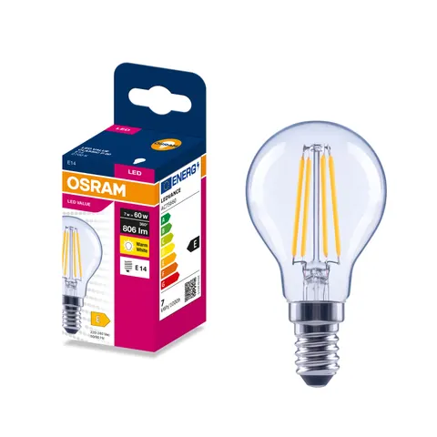 Żarówka E14 7W 2700K Clear LED Classic P 60 Filament