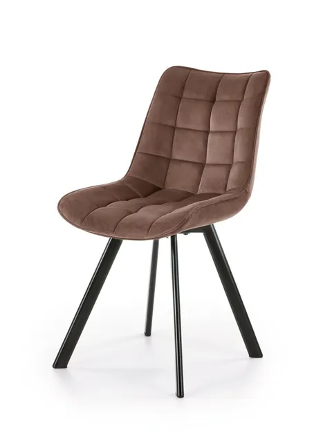 Krzesło tapicerowane K332 velvet brązowe