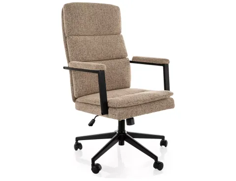Fotel biurowy Q-090 ciemny beż tkanina NOELLE 33