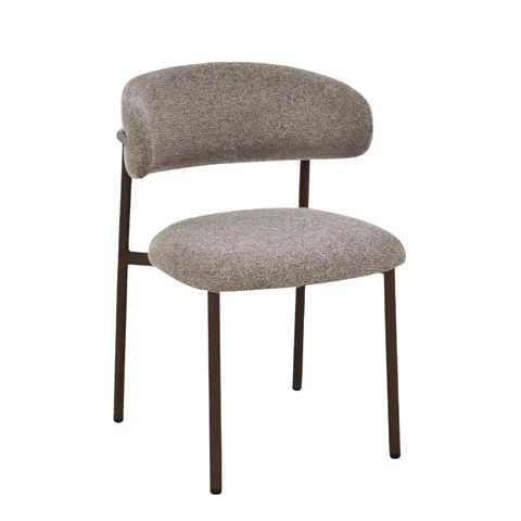 Krzesło tapicerowane ELTON II cappuccino tap.256, orzechowe nogi