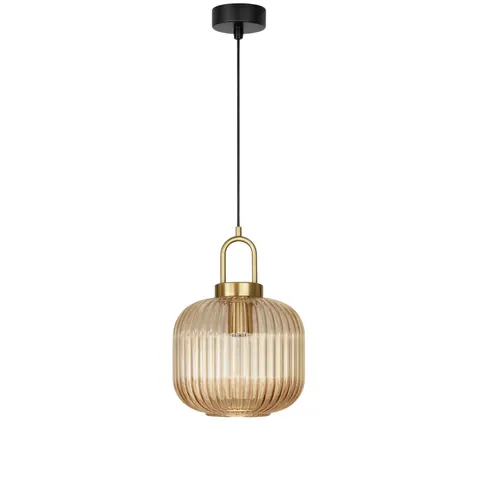 Lampa wisząca ARIA M K-5896 klosz bursztynowy
