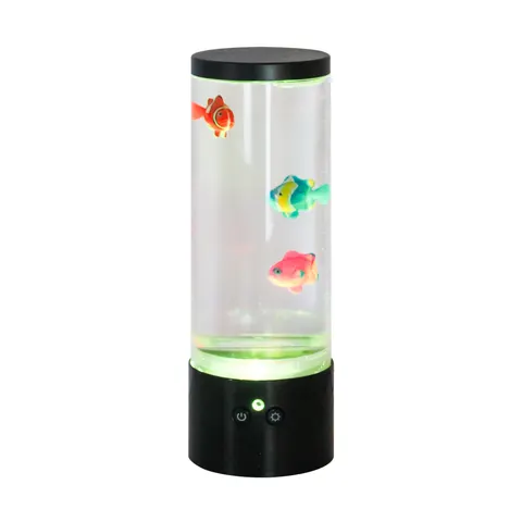 Lampa stołowa z rybkami AQUA 3D czarna 87946