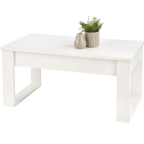 NEA stolik kawowy 110x60x52 cm biały 2 szuflady