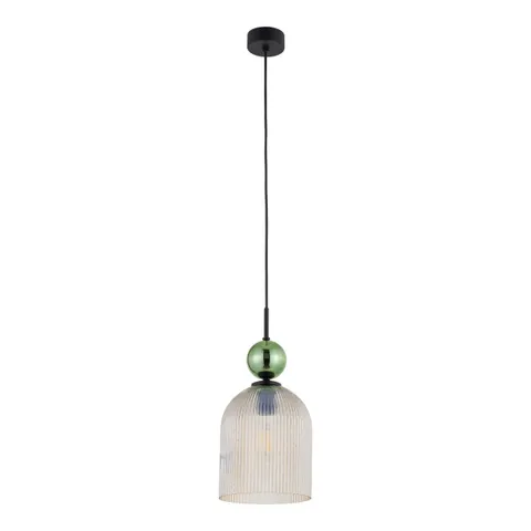 Lampa wisząca SOPHIA szklana z beżowym kloszem