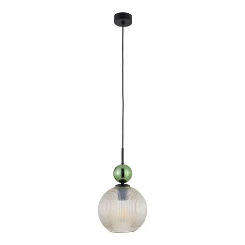 Lampa wisząca SOPHIA BIG szklana z beżowym kloszem