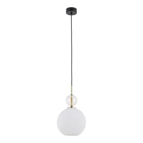 Lampa wisząca SOPHIA BIG z białym szklanym kloszem