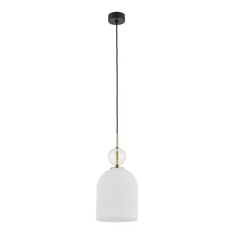 Lampa wisząca SOPHIA BIG szklana z białym kloszem