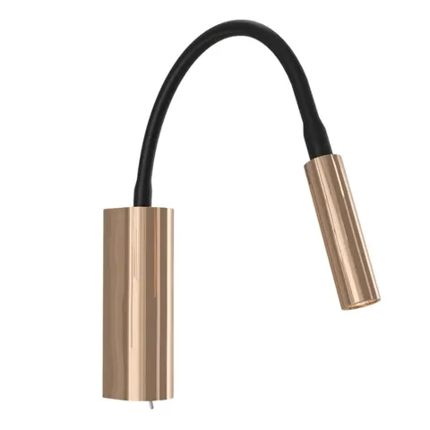 Lampa ścienna kinkiet NUTO czarno-złoty