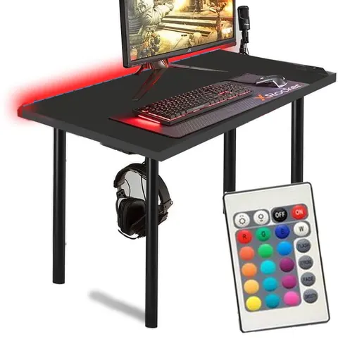 Biurko Gamingowe Dla Graczy Komputerowe FX1 LED Stabilne