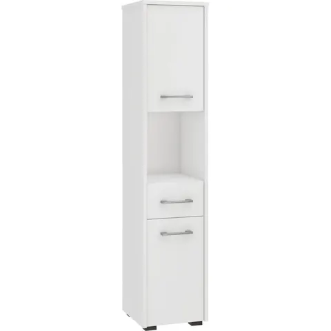 SŁUPEK REGAŁ ŁAZIENKOWY FIN 2D 1SZ 1W BIAŁY
