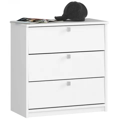 Szafka na buty MINI 3 uchylne drzwiczki 60 cm - biała