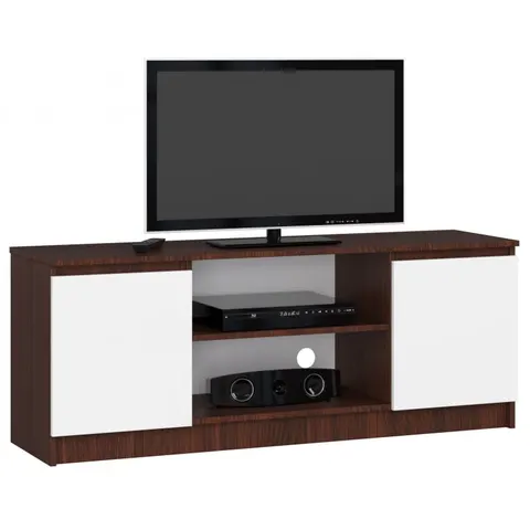SZAFKA RTV K 140cm 2D 1P WENGE / BIAŁA