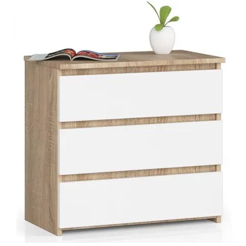 KOMODA CL3 3SZ CLP DĄB SONOMA / BIAŁY