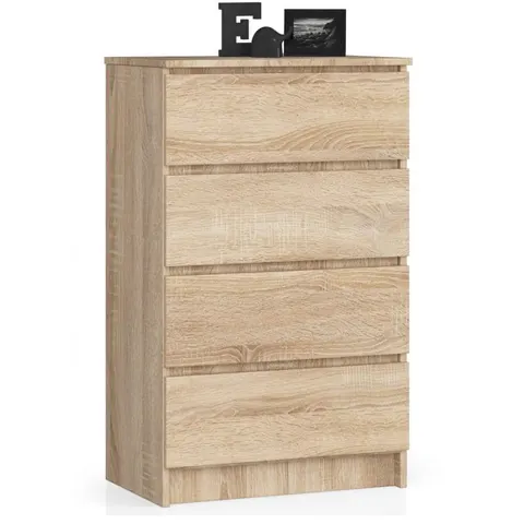 KOMODA K 60 cm 4 SZUFLADY DĄB SONOMA