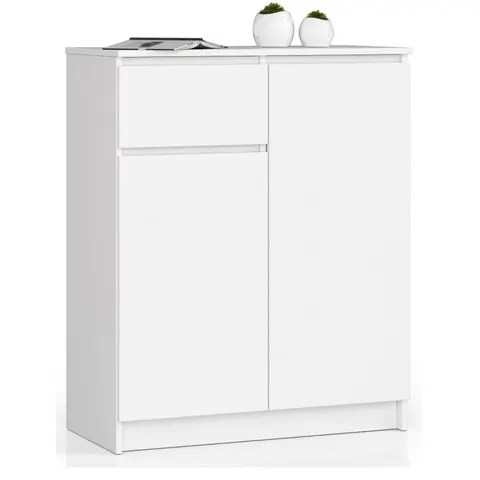 KOMODA K80 2 DRZWI 1 SZUFLADA BIAŁA