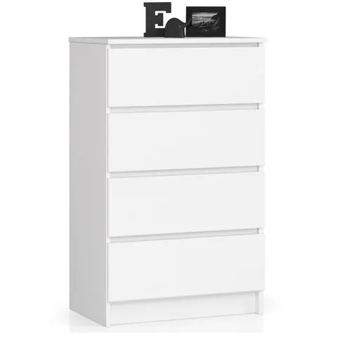 KOMODA K 60 cm 4 SZUFLADY BIAŁA