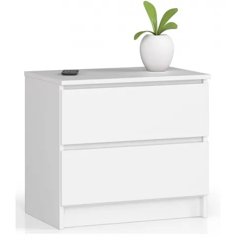 KOMODA 60cm 2 SZUFLADY BIAŁA