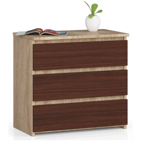 KOMODA CL3 3SZ CLP DĄB SONOMA / WENGE