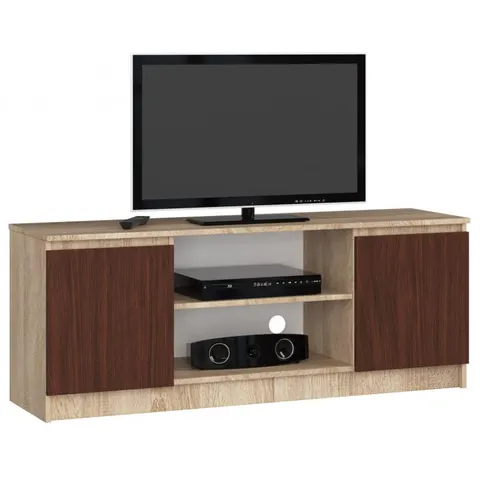 SZAFKA RTV 140 cm 2D 1P SONOMA / WENGE