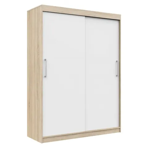 SZAFA PRZESUWNA 150 cm CLP MONO SONOMA/BIAŁA