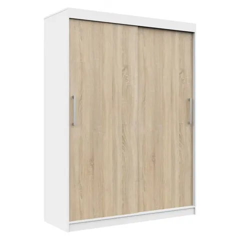 SZAFA PRZESUWNA 150 cm CLP MONO BIAŁA/SONOMA