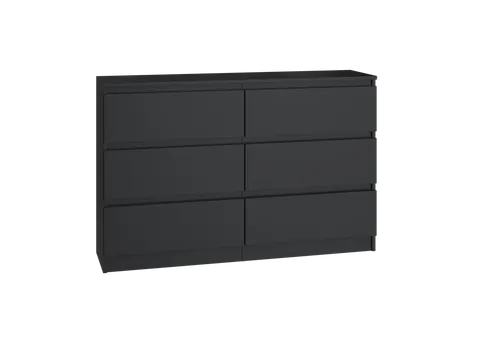 Nowoczesna Komoda MALWA M6 120 cm - Kolor: Czarny - Polski Producent