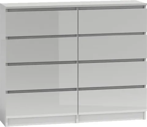 KOMODA MALWA M8 120 - BIEL POŁYSK