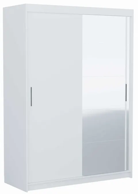 SZAFA FARO DRZWI PRZESUWNE LUSTRO 150CM BIEL MAT