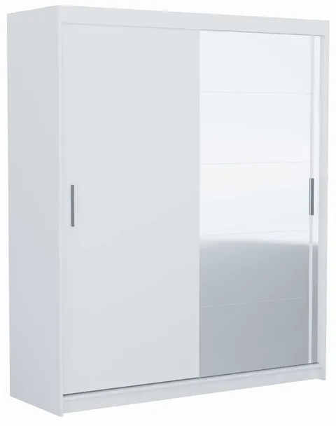 SZAFA FARO DRZWI PRZESUWNE LUSTRO 180CM BIEL MAT