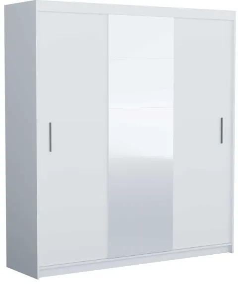 SZAFA FARO DRZWI PRZESUWNE LUSTRO 235CM BIEL MAT
