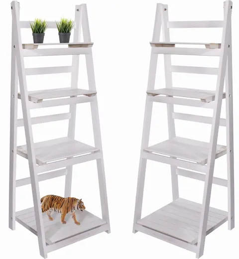 Półka drabinka 112cm 4 poziomy biała