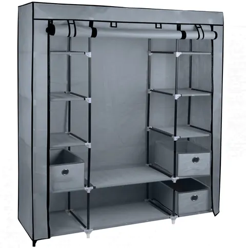 Szafa tekstylna na ubrania L - 175x133x43 - SZARA