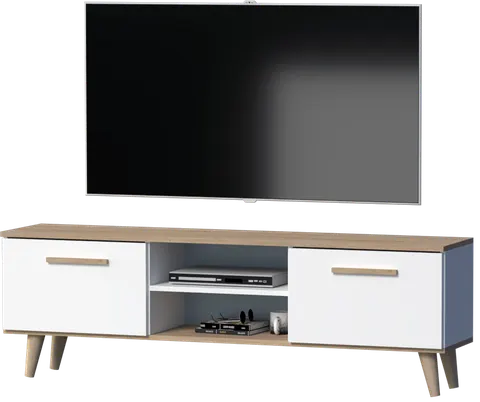 Szafka RTV Komoda Sindi2 Biały Mat Skandynawski Styl 160cm