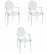 Krzesło BUSAN - transparentne x 3
