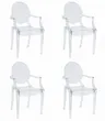Krzesło BUSAN - transparentne x 4