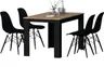 Stół + 4 Krzesła Nowoczesny Skandynawski Styl Loft Dąb Artisan