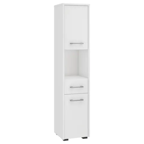 REGAŁ ŁAZIENKA FIN SŁUPEK 30 2D 1SZ 1W 140cm PK BIAŁY