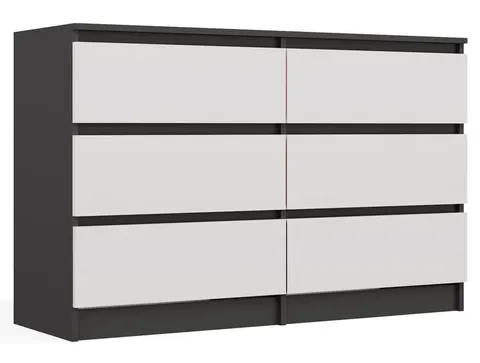 Komoda Malwa M6 120 ANTRACYT / BIAŁY