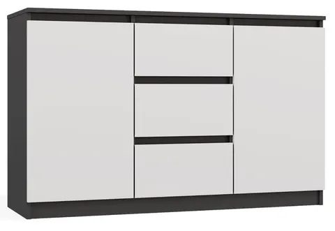 Komoda Malwa 2D3S ANTRACYT BIAŁY