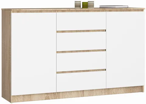 KOMODA K160 2D 4SZ CLP PK DĄB SONOMA / BIAŁY