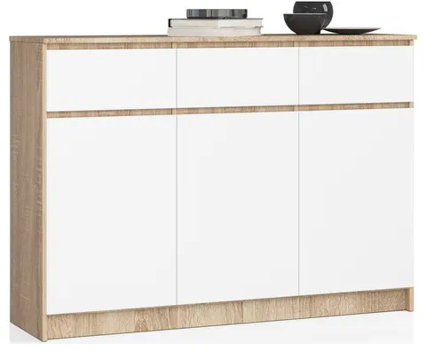 KOMODA K140 3D 3SZ CLP PK SONOMA / BIAŁA