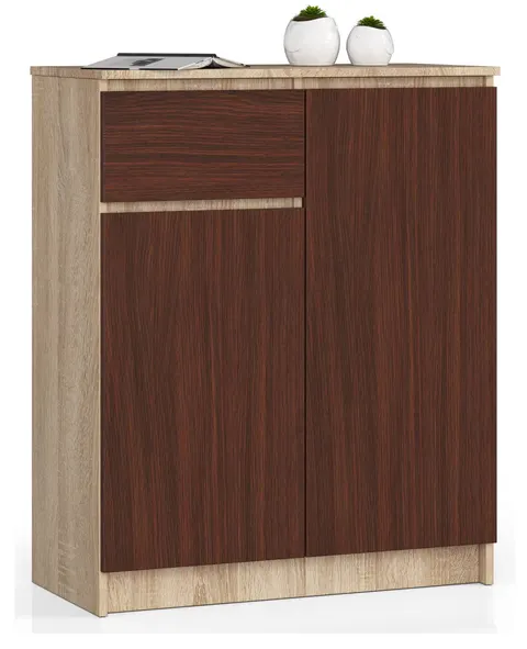 KOMODA K80 2D 1SZ CLP PK DĄB SONOMA / WENGE