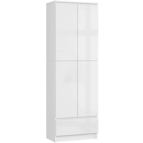 REGAŁ ZAMKNIETY R60 2D 1SZ CLP PK BIAŁY/ POŁYSK
