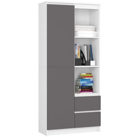 REGAŁ R11 R80 1D 2SZ CLP PK BIAŁY / SZARY