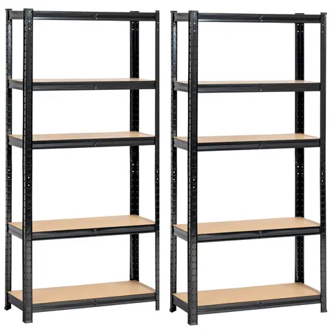 2x REGAŁ METALOWY 70x30x154 CZARNY