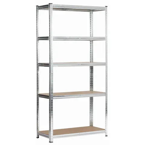 REGAŁ METALOWY 90x40x180 SREBRNY