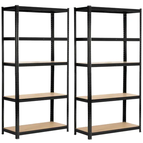 2x REGAŁ METALOWY 90x40x180 CZARNY