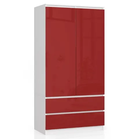 SZAFA S90 2D 2SZ CLP PK CZERWONY POŁYSK