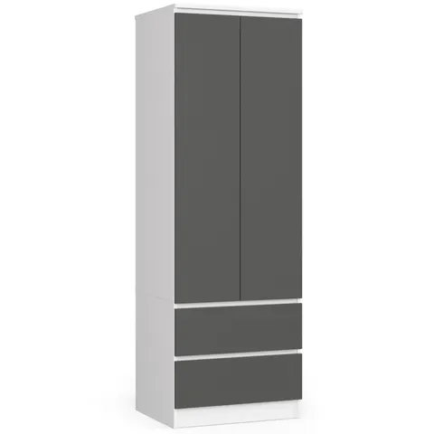 SZAFA STAR S60 2D 2SZ PK BIAŁY / SZARY