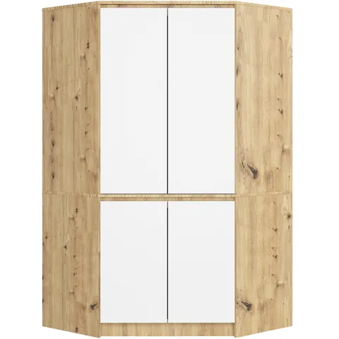 SZAFA NAROŻNA S100 4D CLP DĄB ARTISAN / BIAŁA
